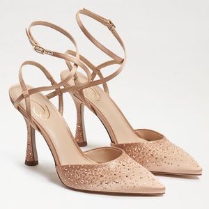 Sam Edelman Hardy Ankle Strap Pointed Toe Heels